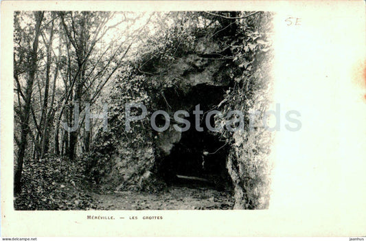 Mereville - Les Grottes - cave - old postcard - France - unused - JH Postcards