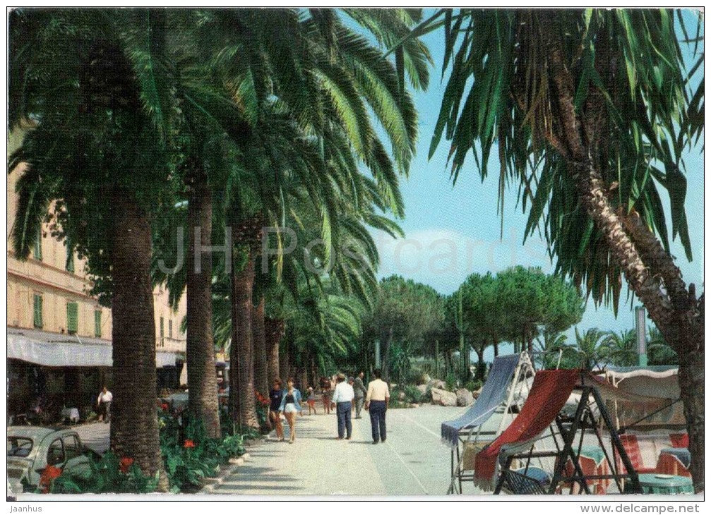 Finale Ligure - Passeggiata a Mare - promenade - Savona - Liguria - Italia - Italy - sent from Italy to Germany 1966 - JH Postcards