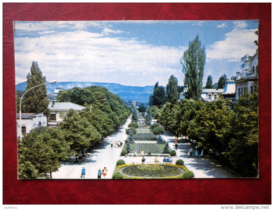 50th Anniversary of October Revolution Avenue - Kislovodsk - 1971 - Russia USSR - unused - JH Postcards