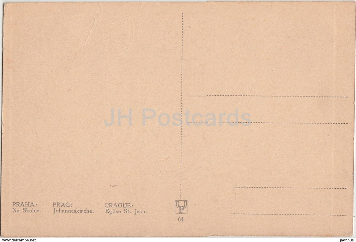 Praha - Prague - Na Skalce - Johanneskirche - church - 64 - old postcard - Czech Republic - unused