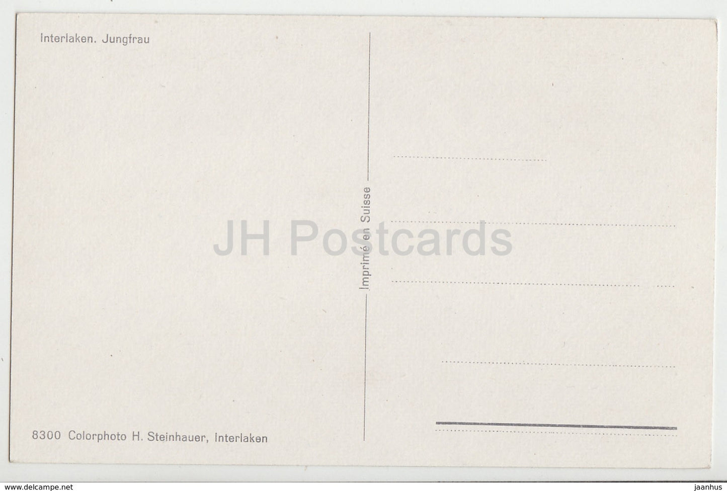 Interlaken - Jungfrau - 8300 - Suisse - inutilisé