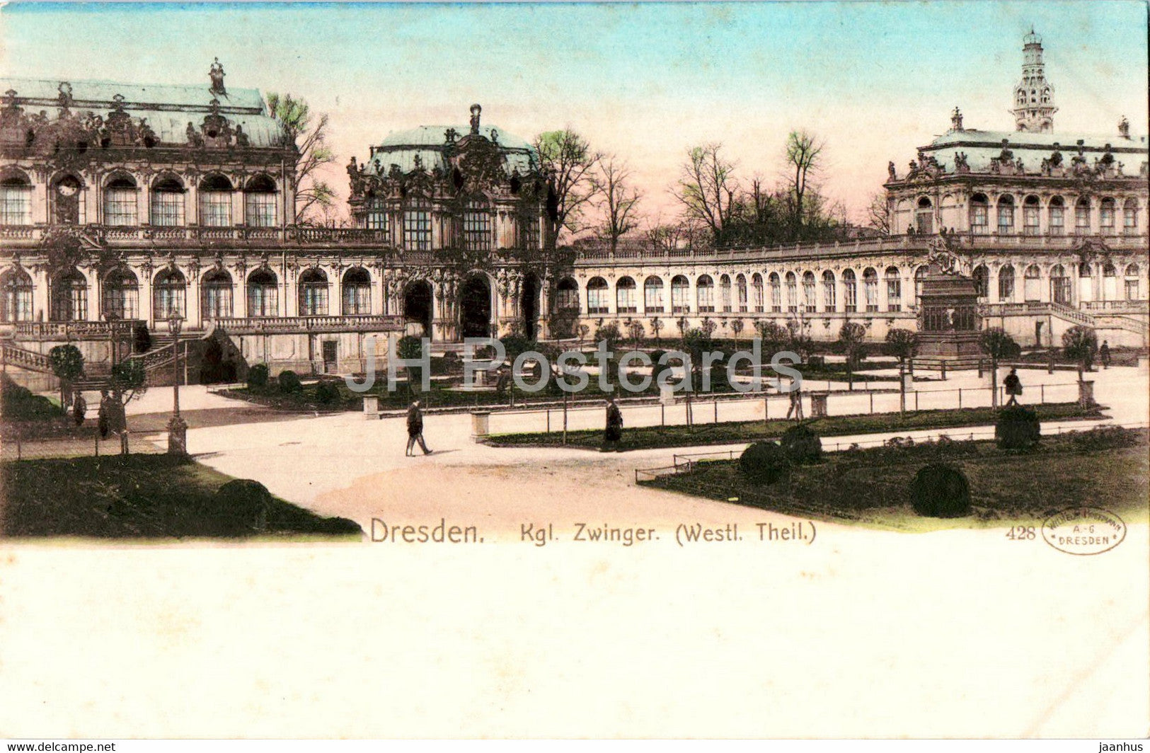 Dresden - Kgl Zwinger - Westl Theil - 428 - old postcard - Germany - unused - JH Postcards