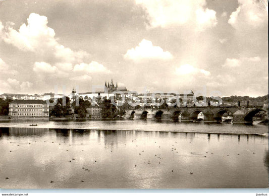 Praha - Prague - Prague Castle and Charles Bridge - 08-10554 - Czech Republic - Czechoslovakia - unused - JH Postcards