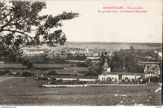 Rehainviller - Vue Generale - Au premier plan - Le Chateau d'Adomenil - old postcard - France - used - JH Postcards