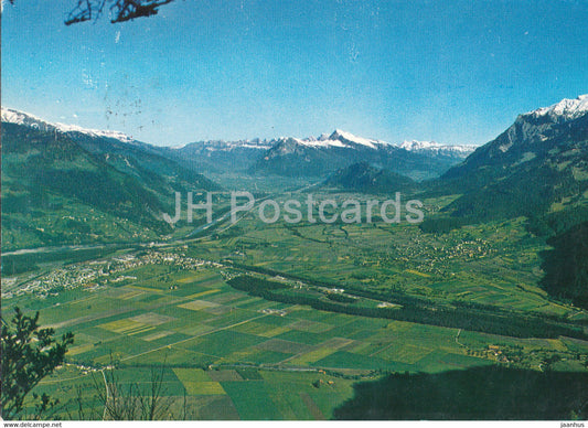 Aussichtspunkt Flueli - Valzeina - Rheintal - Alpsteingebirge - 1971 - Switzerland - used - JH Postcards