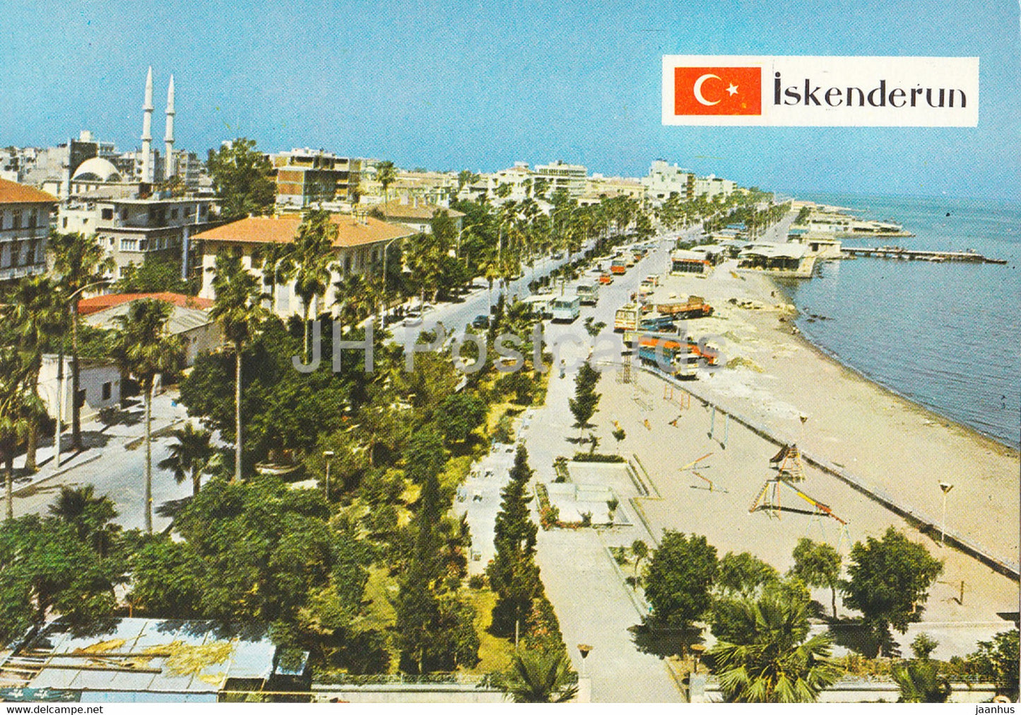 Iskenderun - view - beach - 1984 - Turkey - used - JH Postcards