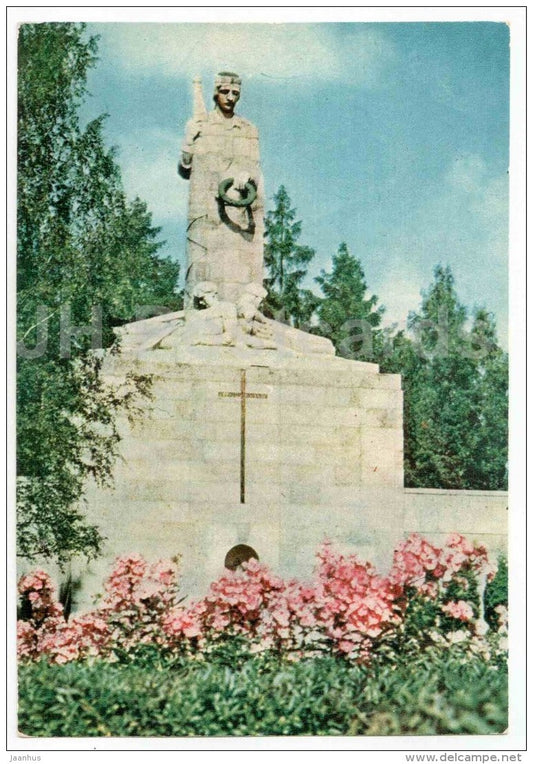 22 - Brothers' Cemetery - Military Cemetery - memorial - Bralu Kapi - Riga - 1958 - Latvia USSR - unused - JH Postcards