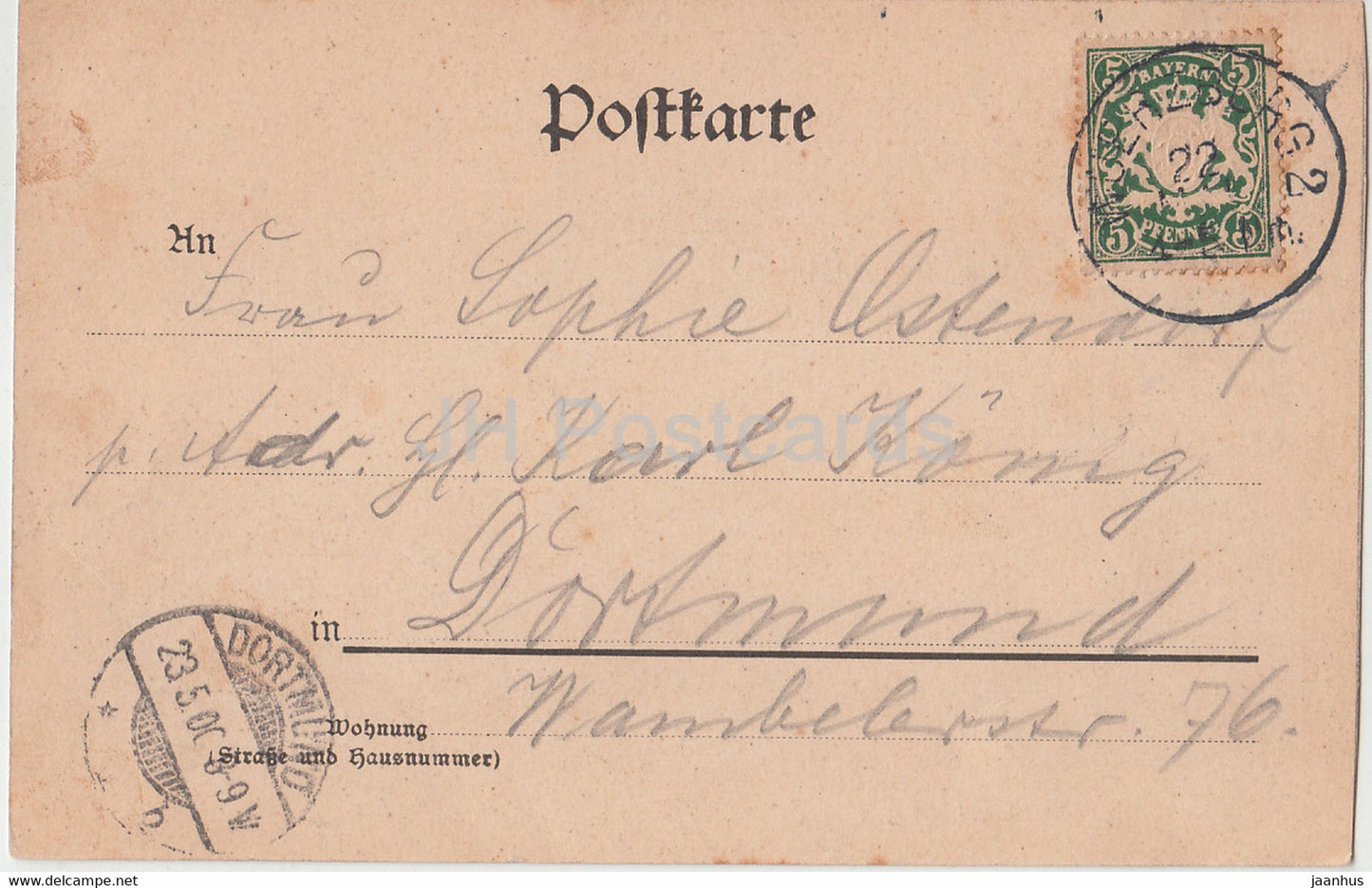 Gruss aus Wurzburg - Festung und Ludwigsbrucke - old postcard - 1900 - Germany - used