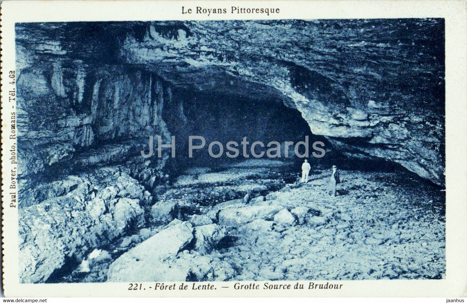 Foret de Lente - Grotte Source du Brudour - cave - 221 - old postcard - France - unused - JH Postcards