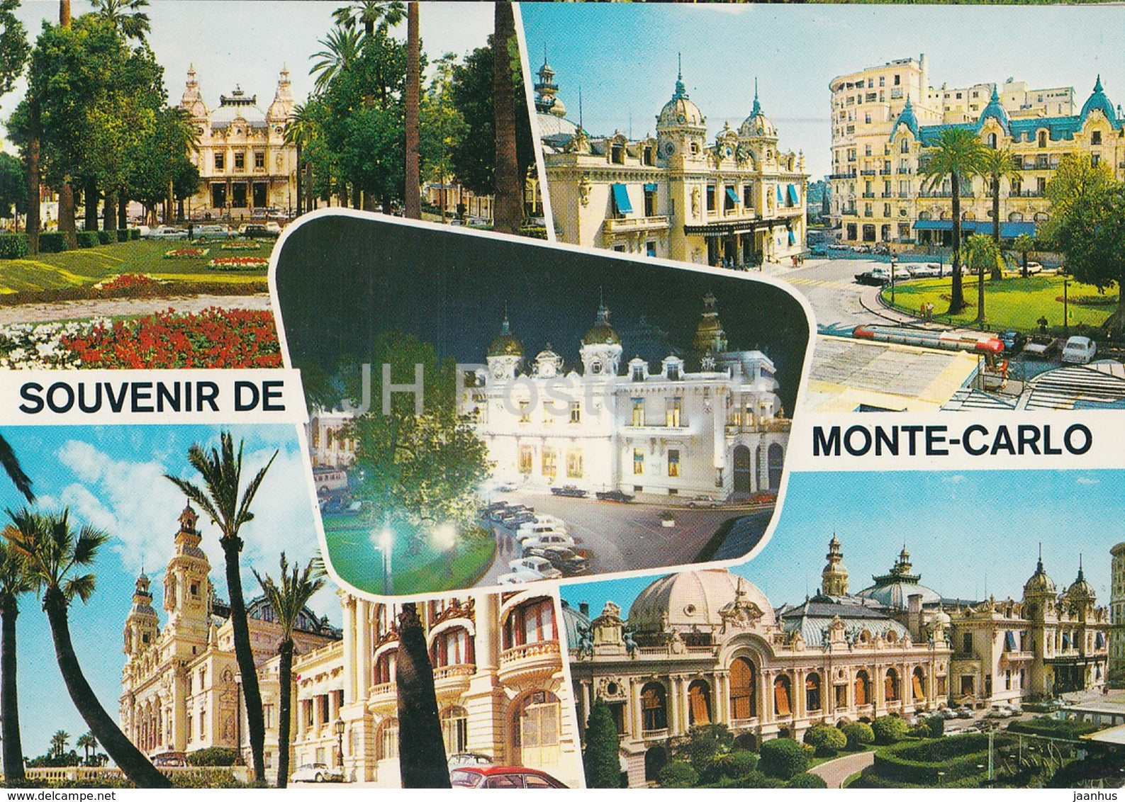 Souvenir de Monte-Carlo - Le Casino - Gardens - 58 - 1974 - Monaco - used - JH Postcards