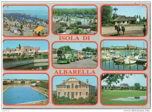 Isola di Albarella - Rosolina - Veneto - train bus - pool - 45010 - ALB 54 - Italia - Italy - sent from Italy to Germany - JH Postcards