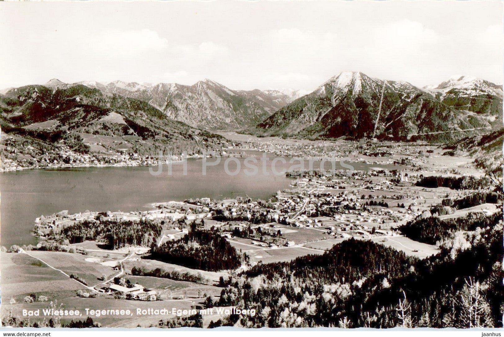 Tegernsee - Bad Wiessee - Rottach Egern mit Wallberg - old postcard - Germany - unused - JH Postcards