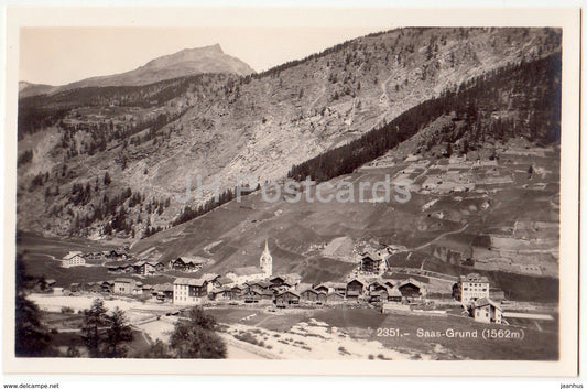 Saas-Grund 1562 m - 2351 - Switzerland - old postcard - unused - JH Postcards