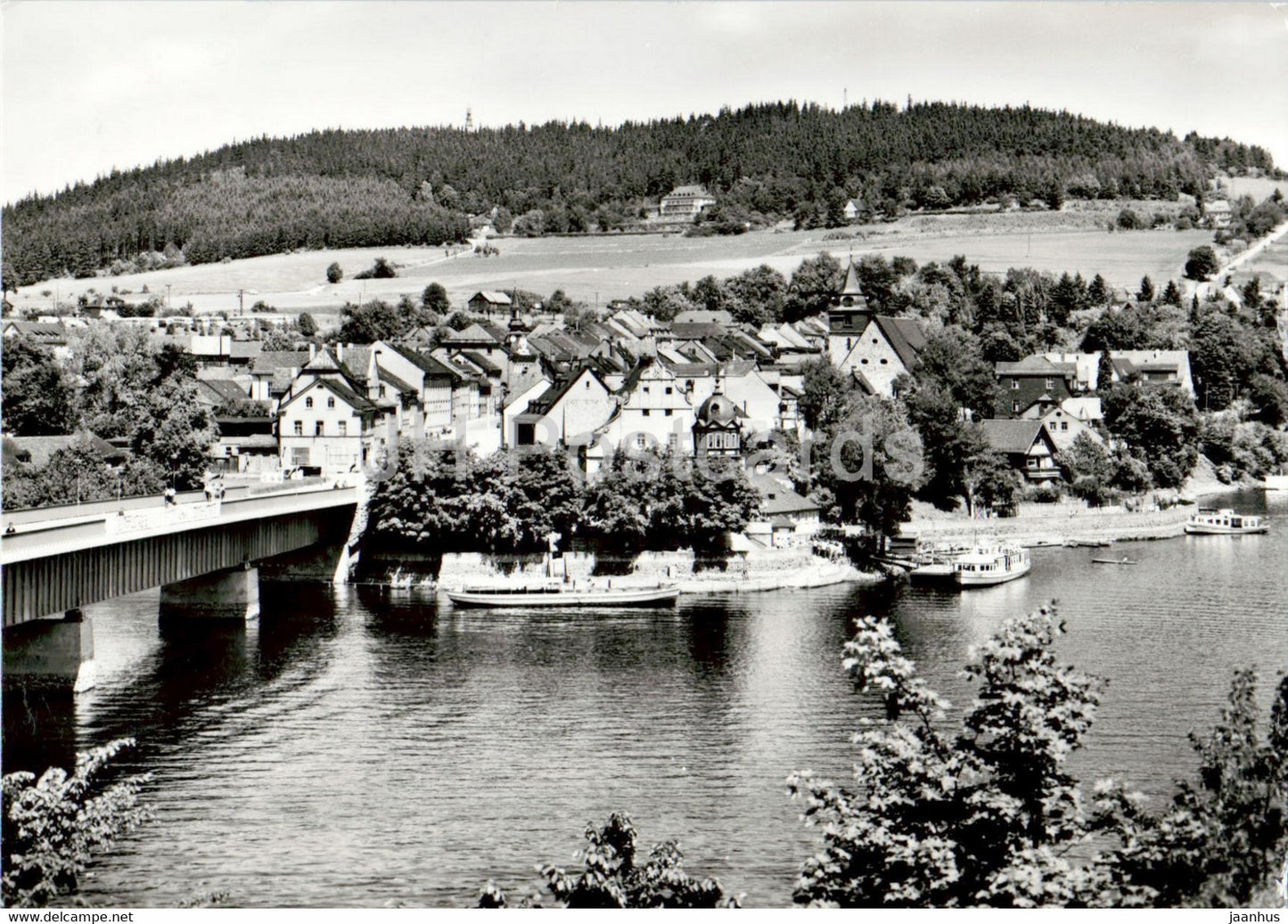 Saalburg - Saale - bridge - old postcard - 1976 - Germany DDR - used - JH Postcards