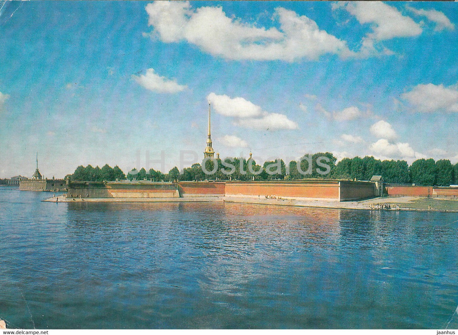Leningrad - St Petersburg - View of the Peter and Paul Fortress - 1986 - Russia USSR - used - JH Postcards