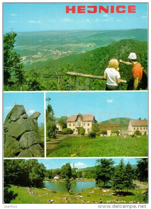 granite peak Orešnik , 800 m - Hejnice - Czech - Czechoslovakia - unused - JH Postcards