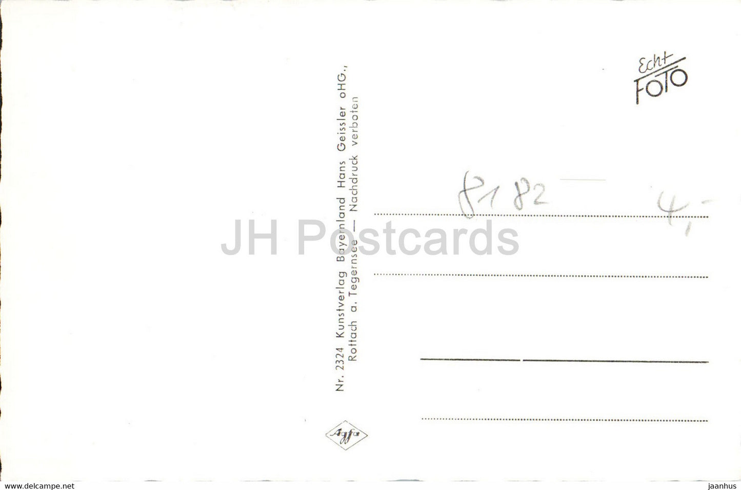 Tegernsee - Bad Wiessee - Rottach Egern mit Wallberg - old postcard - Germany - unused