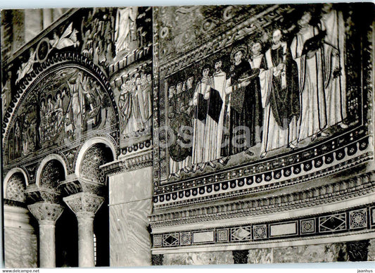 Ravenna - Tempio di S Vitale - The Temple of S Vitale - Detail - mosaic - The Emperor Justinian - 63 - Italy - unused - JH Postcards