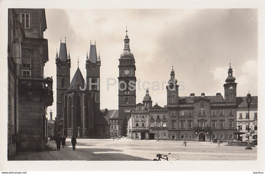 Hradec Kralove - Velke Namesti - square - Vzkov - old postcard - Czech Republic - unused - JH Postcards