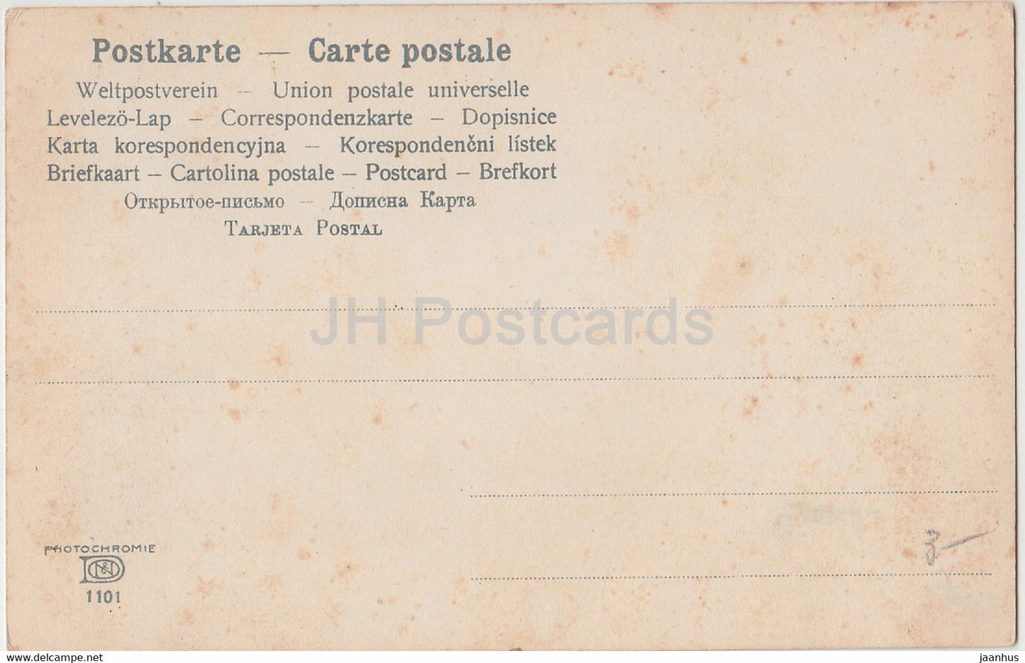 cow carriage - road - Photochromie 1101 - old postcard -  Germany - unused