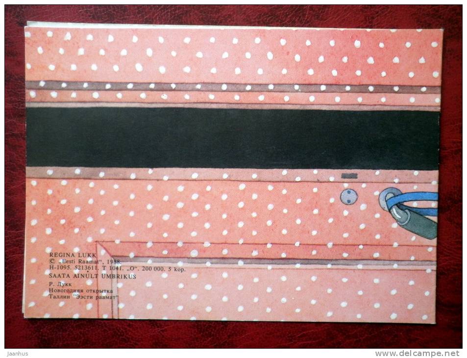 New Year - doll - 1988 - Estonia - USSR - unused - JH Postcards