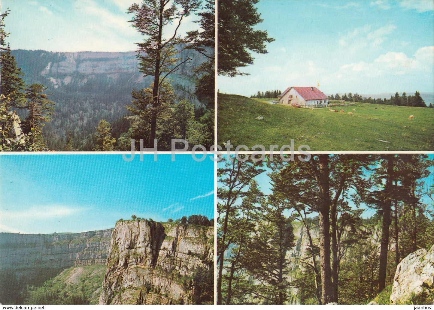 Le Creux du Van et le Soliat - multiview - 1975 - Switzerland - used - JH Postcards