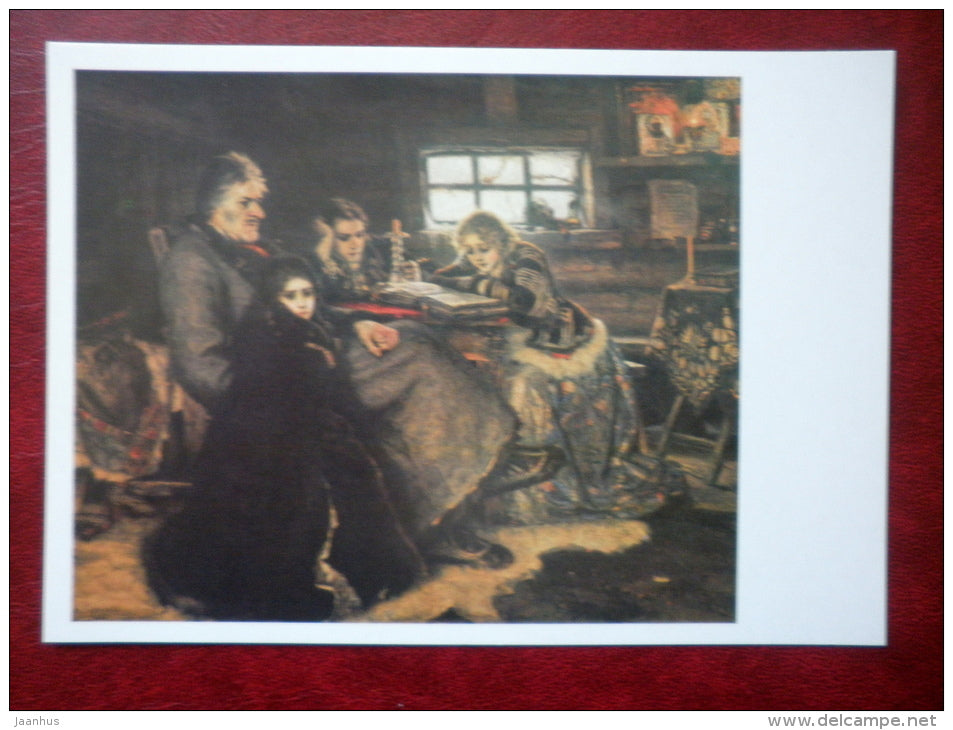painting by V. Surikov , Menshikov in Berezovo , 1883 - russian art  - unused - JH Postcards
