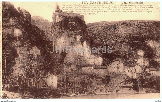 Castelbouc - Vue Generale - 157 - old postcard - France - unused - JH Postcards