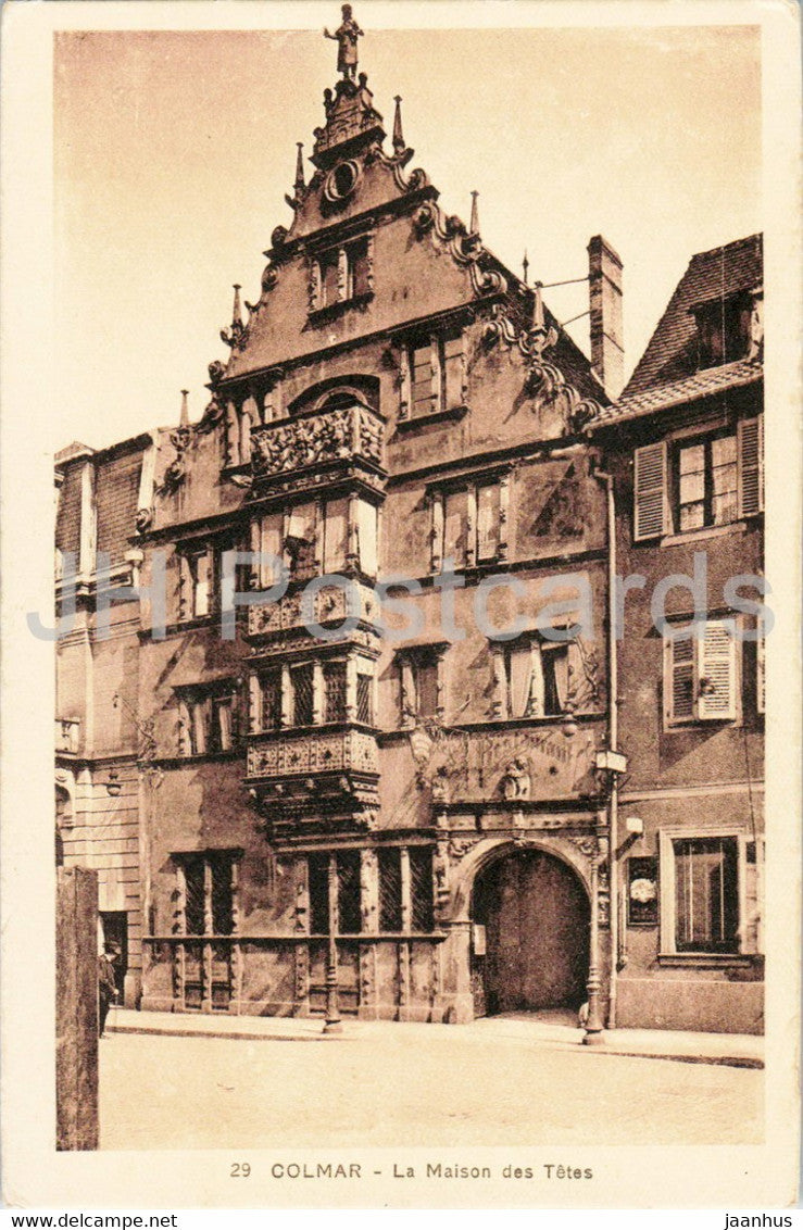 Colmar - La Maison des Tetes - 29 - old postcard - France - unused - JH Postcards