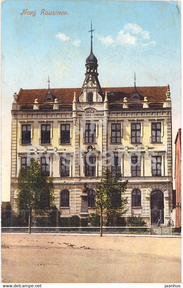 Novy Rousinov - old postcard - 1911 - Czech Republic - used - JH Postcards