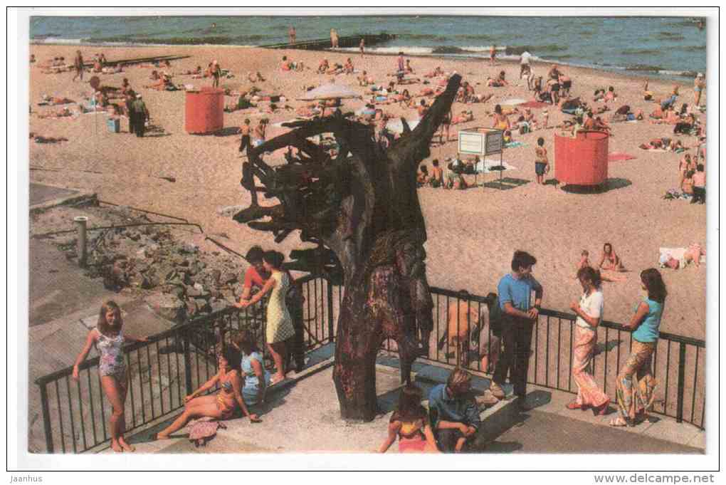 Chernomor - beach - Svetlogorsk - 1975 - Russia USSR - unused - JH Postcards