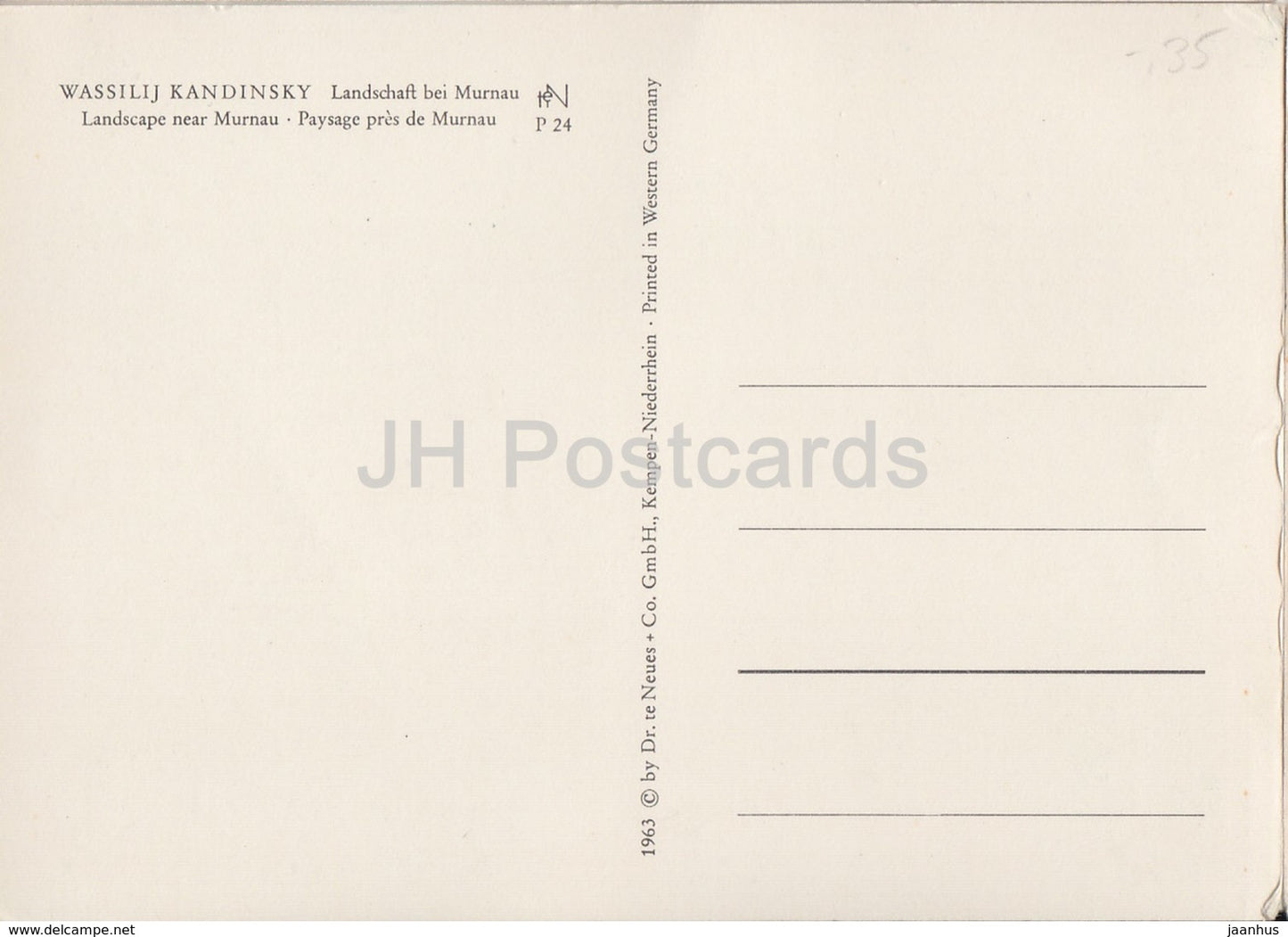 Gemälde von Wassily Kandinsky – Landschaft bei Murnau – Russische Kunst – Deutschland – unbenutzt