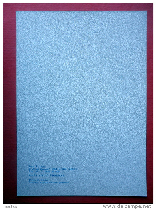 Estonia in Winter - landscape - II - 1988 - Estonia USSR - unused - JH Postcards