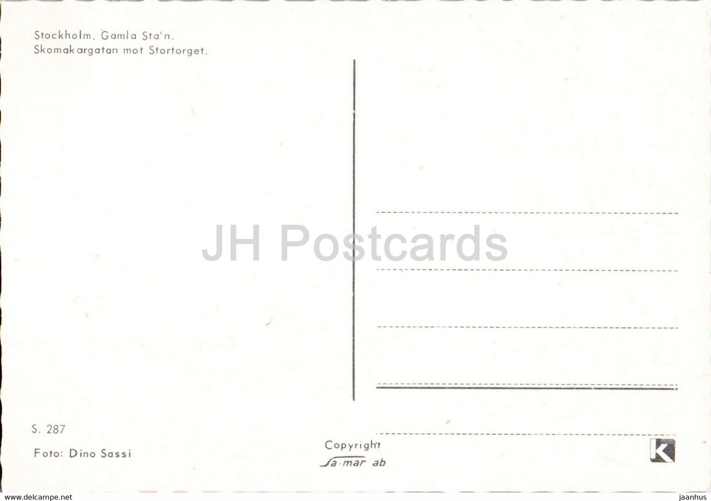 Stockholm - Gamla Stan - Skomakargatan mot Stortorget - Old Town street - Sweden - unused