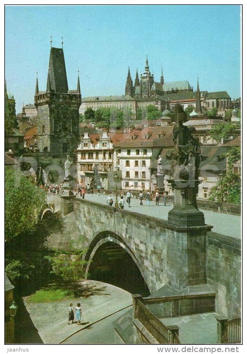 Prague Hradcany and Charles Bridge - Praha - Prague - Czechoslovakia - Czech - unused - JH Postcards