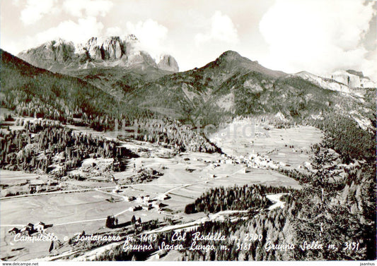 Campitello e Fontanazzo - Col Rodella - Gruppo Sasso Lungo - Gruppo Sella - old postcard - Italy - unused - JH Postcards