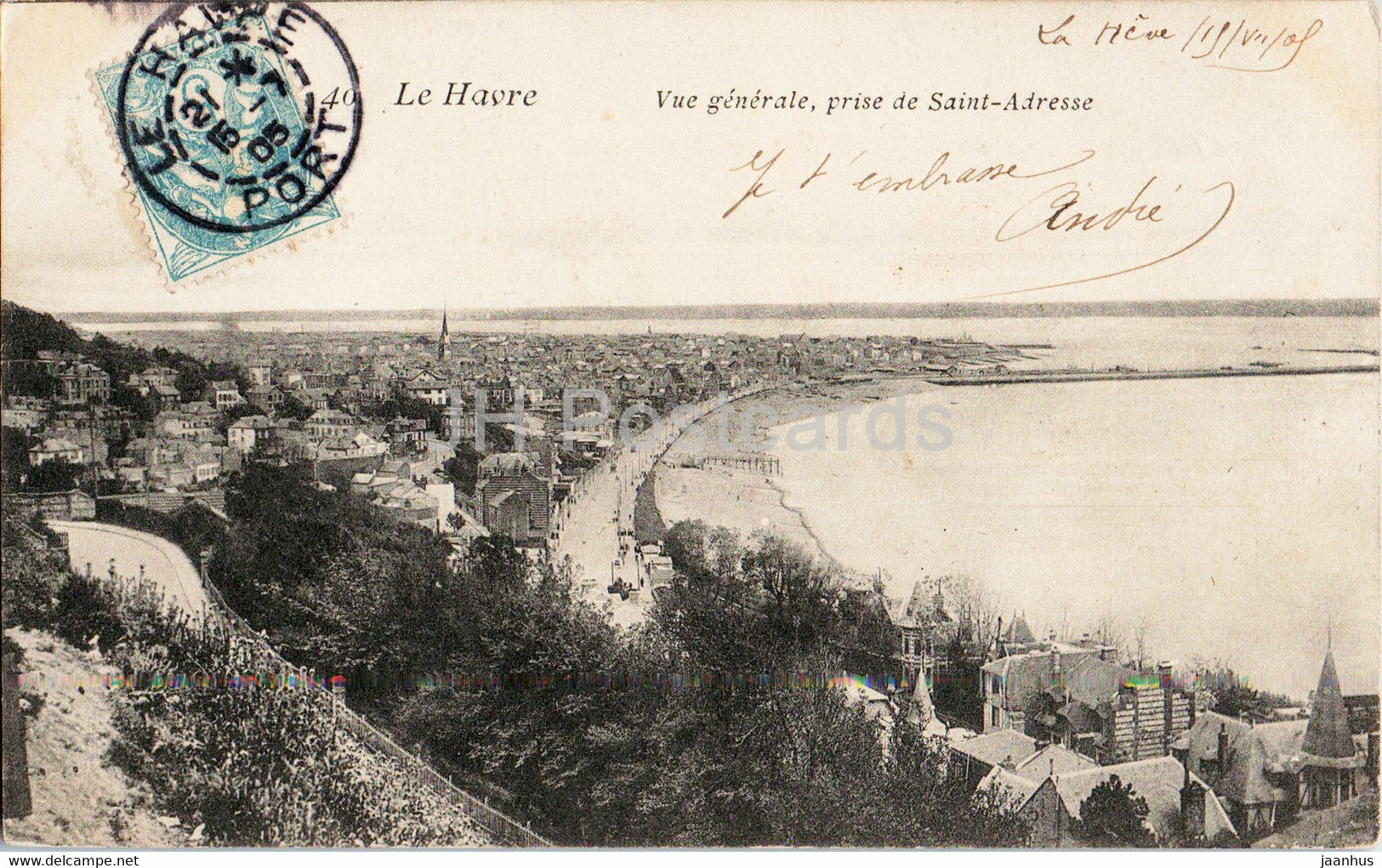 Le Havre - Vue Generale prise de Saint Adresse - old postcard - 1905 - France - used - JH Postcards
