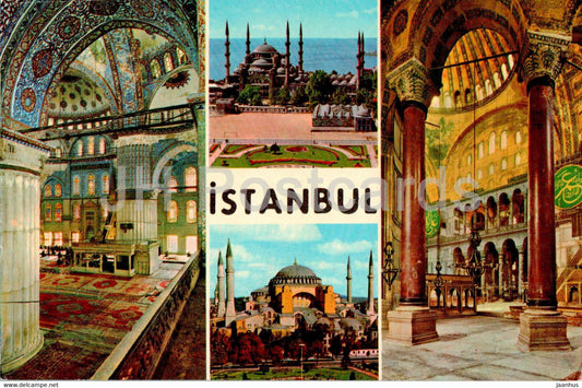 Istanbul - Sultan Ahmet Mosque and it's interior - multiview - 5339 - Turkey - unused - JH Postcards