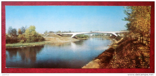 A new bridge across the Neris river - Vilnius - 1968 - Lithuania USSR - unused - JH Postcards