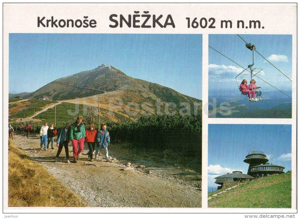 Krkonose National Park - Snezka mountain , 1602 m - Czech - unused - JH Postcards