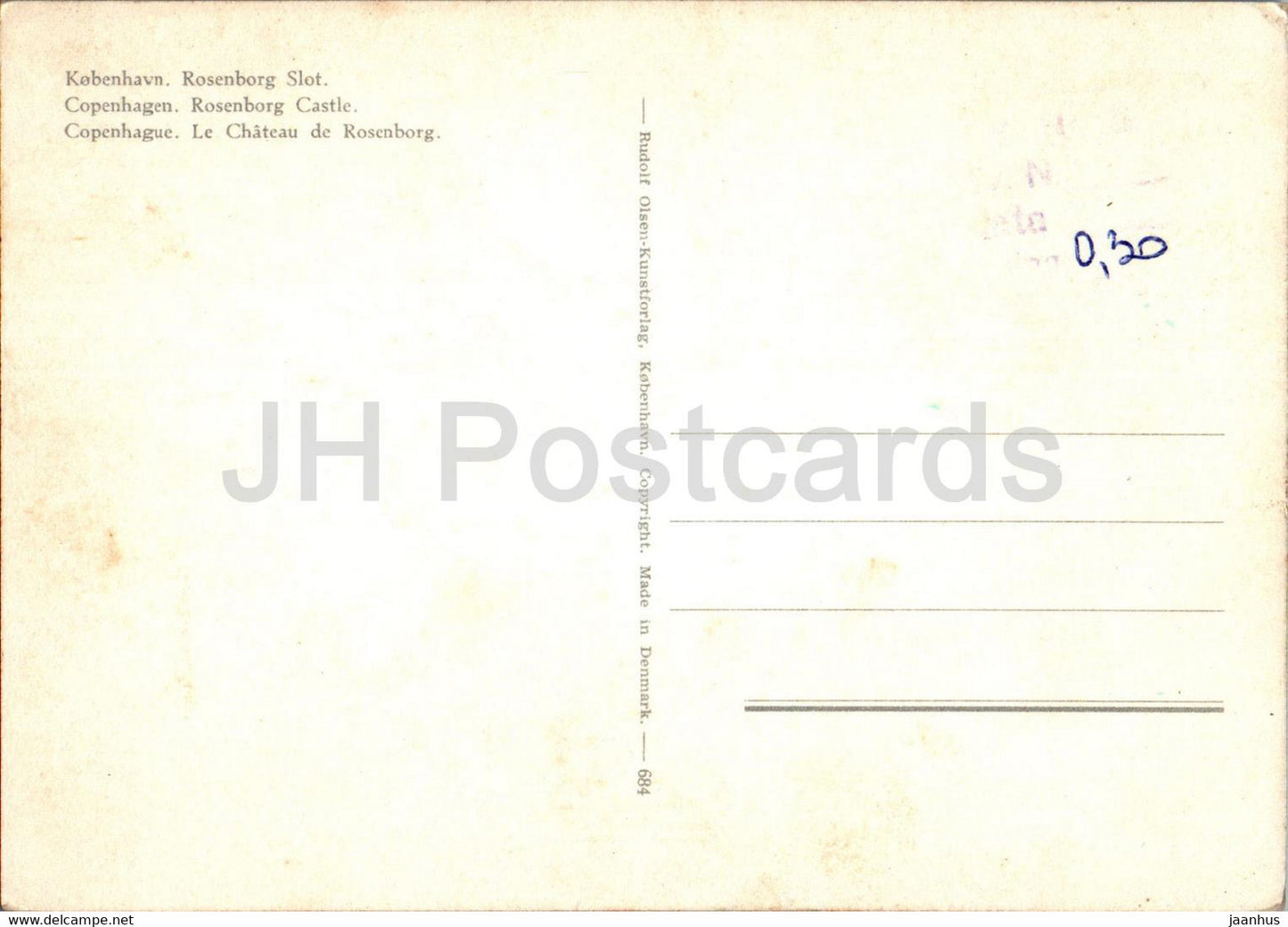Copenhague - Kopenhagen - Rosenborg Slot - château - 684 - Danemark - inutilisé