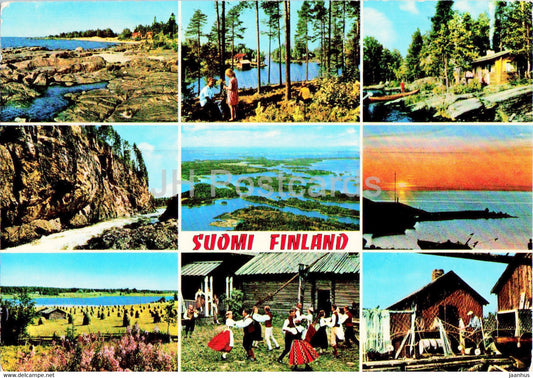 multiviews - 1972 - Finland - used - JH Postcards