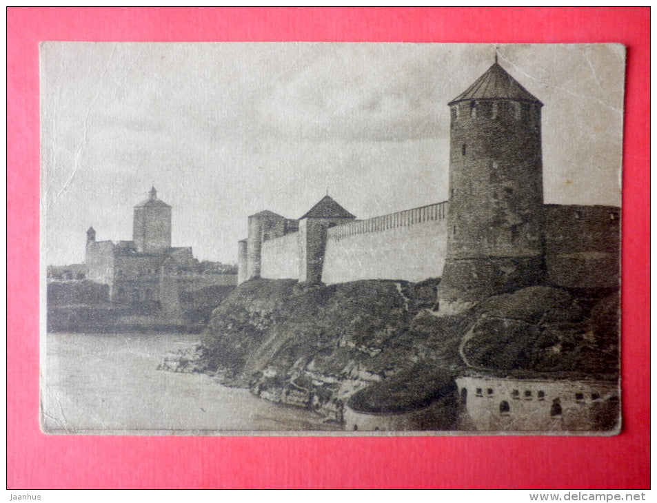 Castle - Narva - old postcard - Estonia USSR - unused - JH Postcards