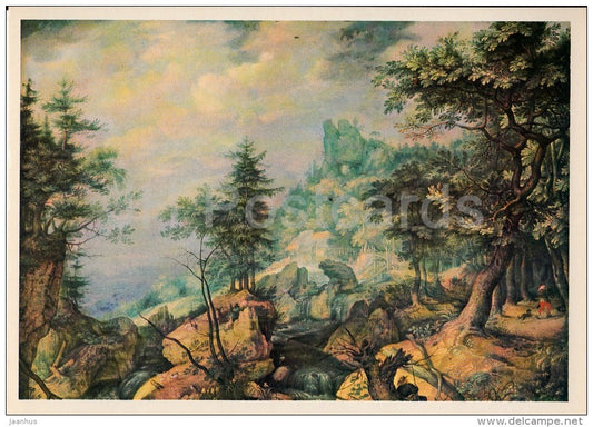 painting by Roelant Savery - Tyrolese Landscape , 1606 - Dutch art - 1980 - Russia USSR - unused - JH Postcards