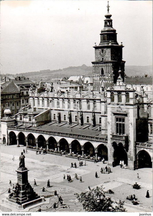 Krakow - Sukiennice i wieza ratusza - Cloth Hall and Town Hall Tower - old postcard - Poland - unused - JH Postcards
