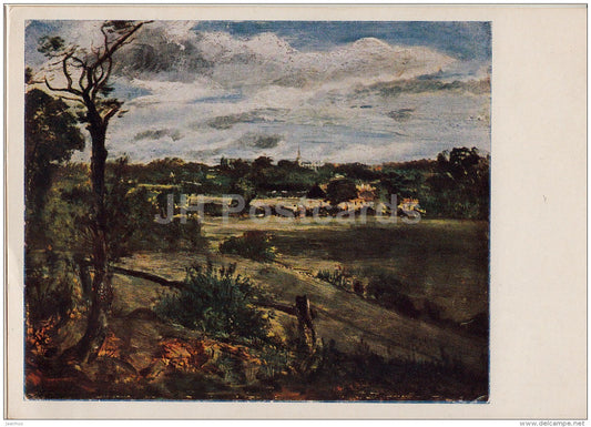 painting  by John Constable - View at Highgate - English art - 1956 - Russia USSR - unused - JH Postcards