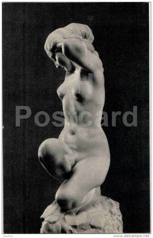 sculpture by Zsigmond Kisfaludi Strobl - Lily , 1922 - 1 - nude woman - hungarian art - unused - JH Postcards