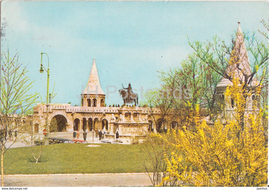 Budapest - Fishers Bastion - St Stephen monument - 1973 - Hungary - used - JH Postcards