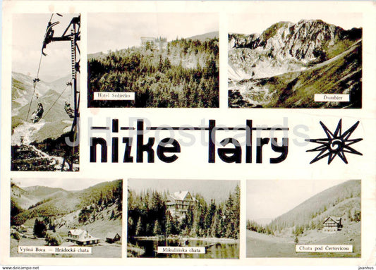 Nizke Tatry - hotel Srdiecko - Dumbier - Vysna Boca - skilift - Low Tatras - 1964 - Slovakia - Czechoslovakia - used - JH Postcards
