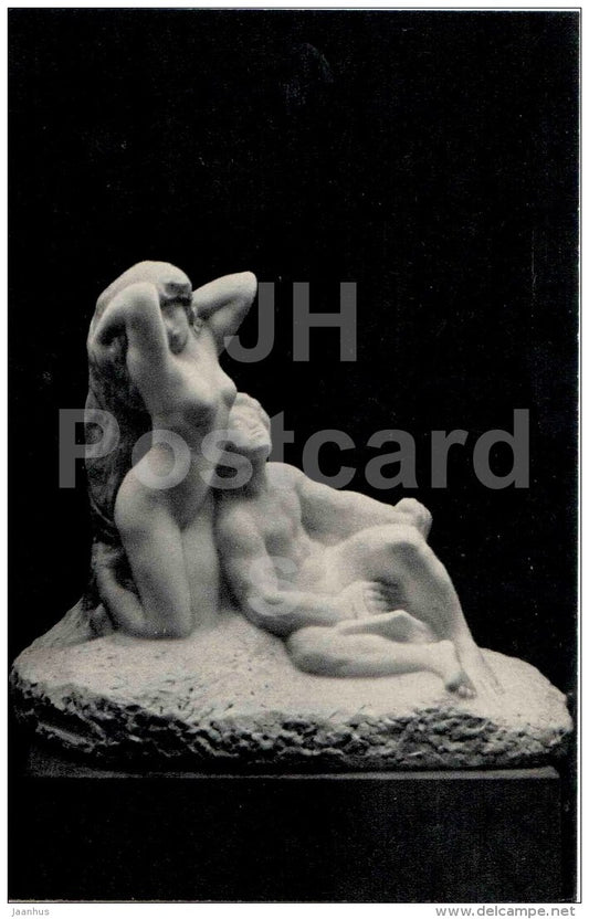 sculpture by Auguste Rodin - Poet and Muse , 1905 - french art - unused - JH Postcards